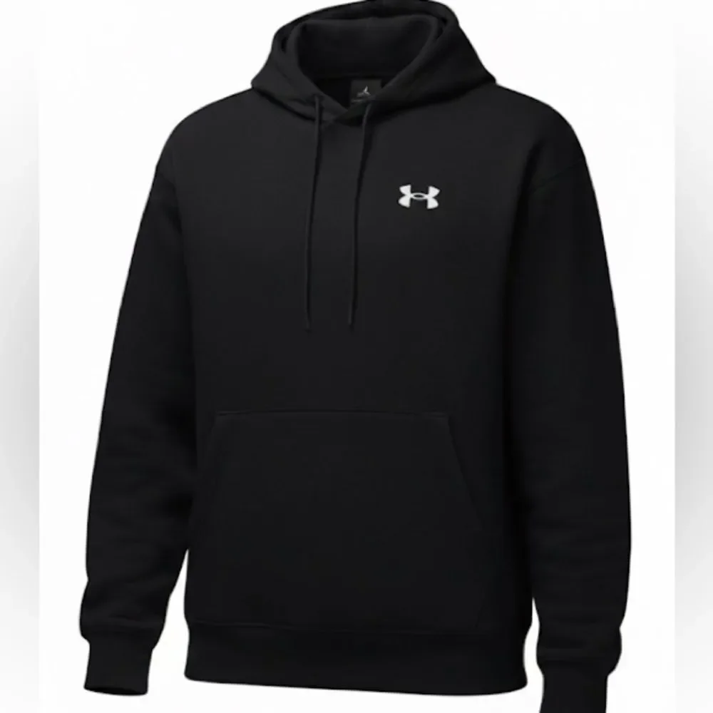 Under Armour NWT Icon Essential Fleece Hoodie Black/White